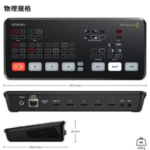 Bmd Atem Minpro Switching Station Multi-Camera Switching Station Live Broadcast Multi-Camera Switching High-Definition 4-Way Switching Station