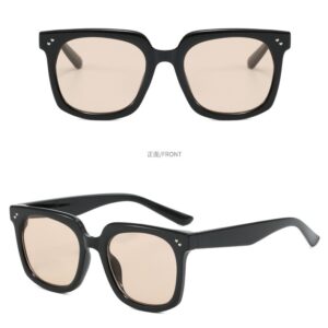 Large-Frame Sunglasses for Women with a High-End Feel, Heart-Shaped Studs, Retro Style for Round Faces, Slimming Effect, Square Shape, Stylish and Face-Slimming Fashion Sunglasses