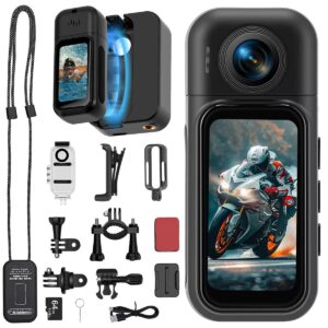 New Product 4K High-Definition Touch Screen Wifi Outdoor Cycling Sports Camera 180 ° Rotating Lens Magnetic Pocket Camera