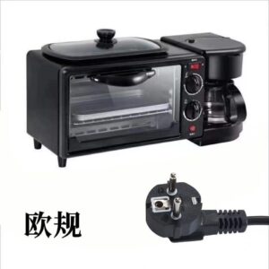 OEM Supported 9L 3-in-1 Breakfast Maker Automatic Multifunction Household Oven Plastic Housing Electric Including Coffee Maker