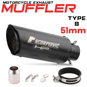 51mm Motorcycle Exhaust Pipe Carbon Fiber Exhaust with DB Killer Tubo Escape Escapamento De Moto for RC390 CBR650F Z900 R3 Z400