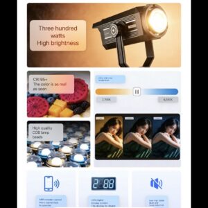 FOTOCREAT high-power 300W professional live broadcast special supplementary light adjustable color COB high-definition video lighting